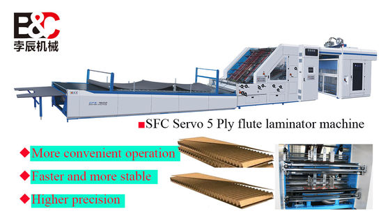 150m/Min 5 Ply Flute Laminator Automatic Machine Servo Adjustment