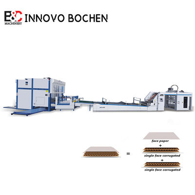 Laminating Machine Automatic Flute Lamination Machine Featuring Top Paper Thickness 150-800gsm Designed for Packaging Lines