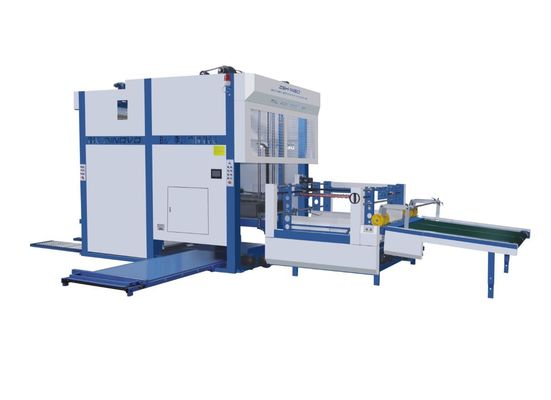 Paper Collecting Auto Filp Flop Pallet Stacker Machine For Corrugated Board