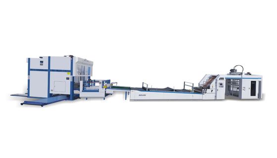 Automatic High Speed Flute Laminator Corrugated Cardboard And Flip Flop Stacker Line
