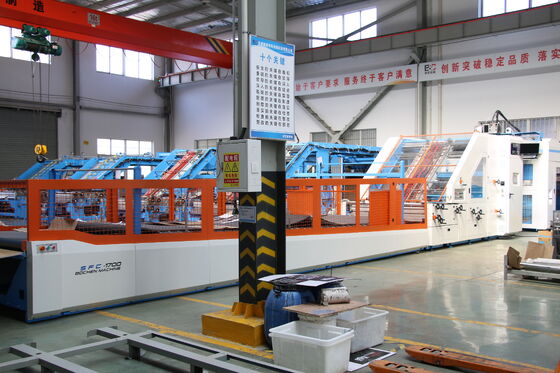 High Speed Sheet To Sheet 5ply Laminating Machine With Servo Control For Lamination Of Corrugated Paper