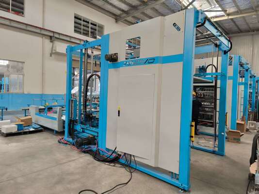 Auto Flip Flop Stacker Machine Integrating Slow Paper Table And System Components For Flute Laminator Turning And Stacking In Packaging Production